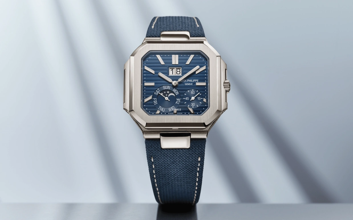 Patek Philippe,Cubitus 45mm,45mm,Platinum,Blue,Automatic,Moonphase,Date,Day,Big Date,48hours,In-house Caliber,Zlatan Ibrahimović,Son Heung-Min,Wang Chuqin,JJ Lin,5822P,5822P-001