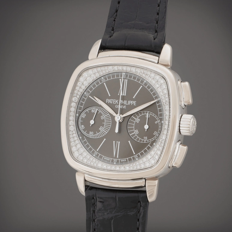 Patek Philippe,Complications 35x39mm,35x39mm,White Gold,Grey,Handwound,Chronograph,65hours,7071G,7071G-010