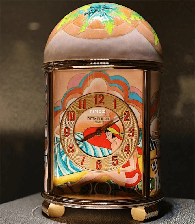 Patek Philippe,Dome Clocks ,Blue,Red,Multi-Color,Electromechanical,In-house Caliber,Red,Pink,Colorful,Enamel,20163M,20163M-001