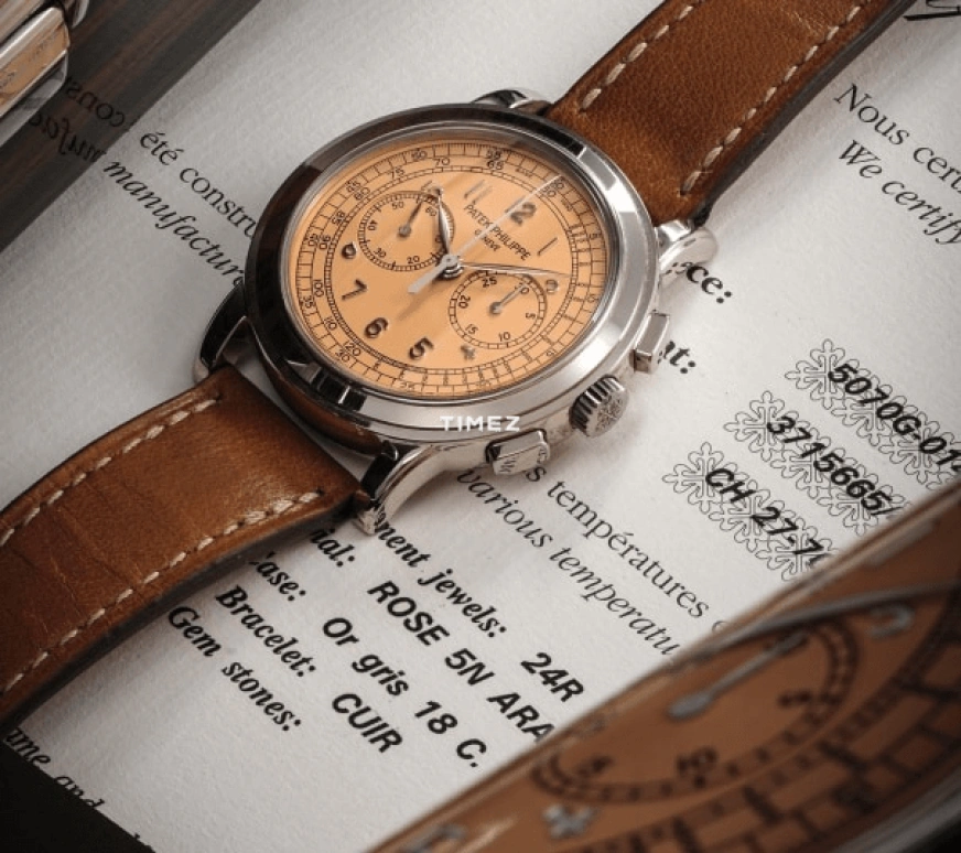 Patek Philippe,Complications 42mm,42mm,White Gold,Rose Gold,Rose,Gold,Handwound,Chronograph,60hours,5070G,5070G-014