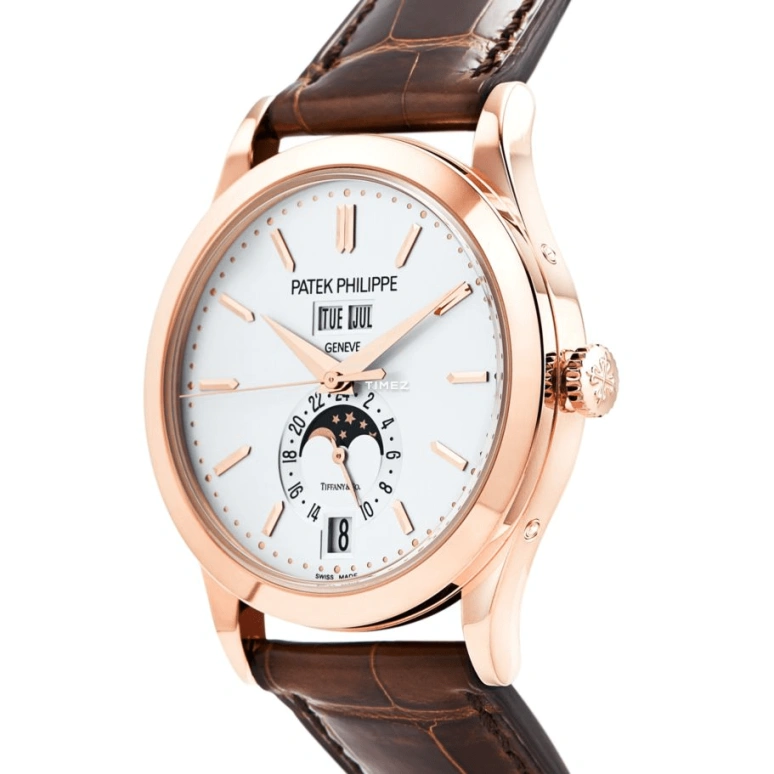 Patek Philippe,Complications 38mm,38mm,Rose Gold,White,Silver,Automatic,Moonphase,Annual Calendar,Month,Date,45hours,In-house Caliber,5396R,5396R-011-TiffanyCo