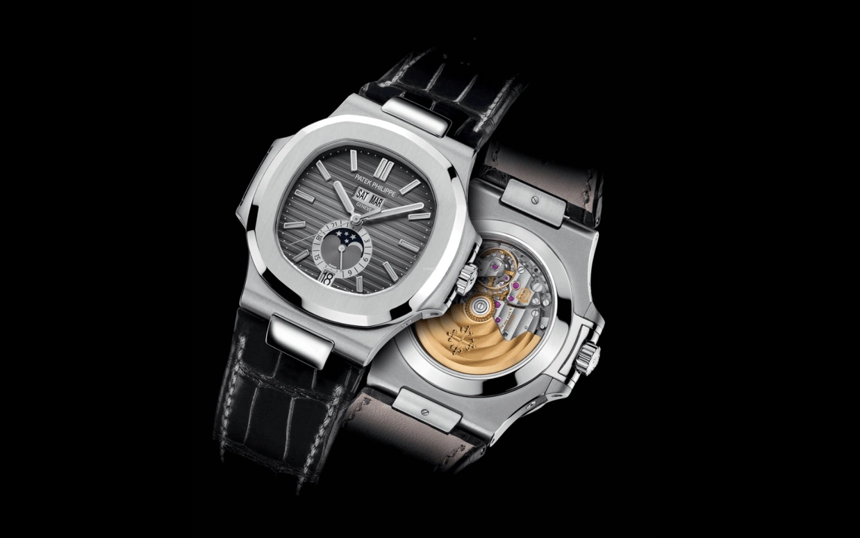 Patek Philippe,Nautilus 40.50mm,40.50mm,Stainless Steel,Grey,Automatic,Moonphase,Annual Calendar,Month,Date,45hours,In-house Caliber,Ronaldo,5726A,5726A-001