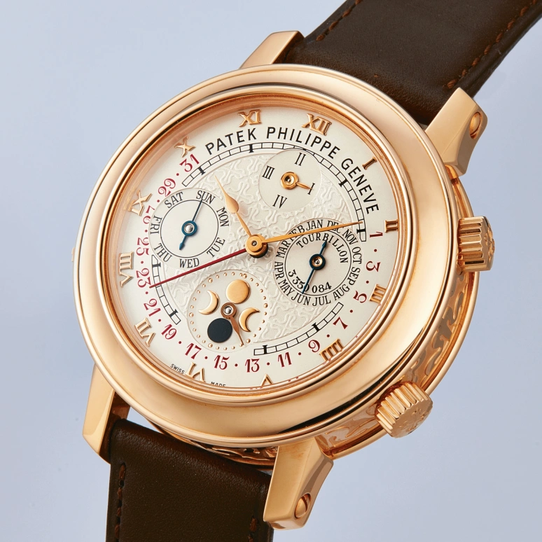 Patek Philippe,Grand Complications 42.80mm,42.80mm,Yellow Gold,Silver,White,Handwound,Moonphase,Perpetual Calendar,Leap Year,Month,48hours,In-house Caliber,5002J,5002J-001