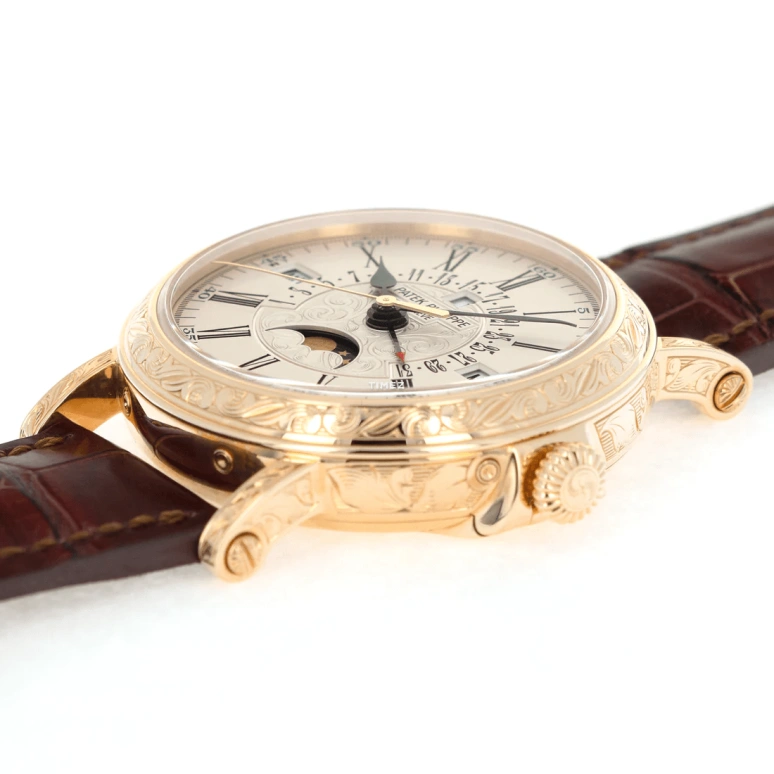 Patek Philippe,Grand Complications 38mm,38mm,Yellow Gold,Silver White,Automatic,Moonphase,Perpetual Calendar,Annual Calendar,Month,45hours,In-house Caliber,5160J,5160J-001