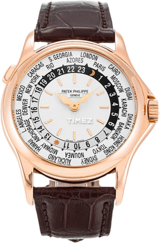 Patek Philippe,Complications 37mm,37mm,Rose Gold,White,Automatic,World Time,Day / Night Indication,5110R,5110R-001