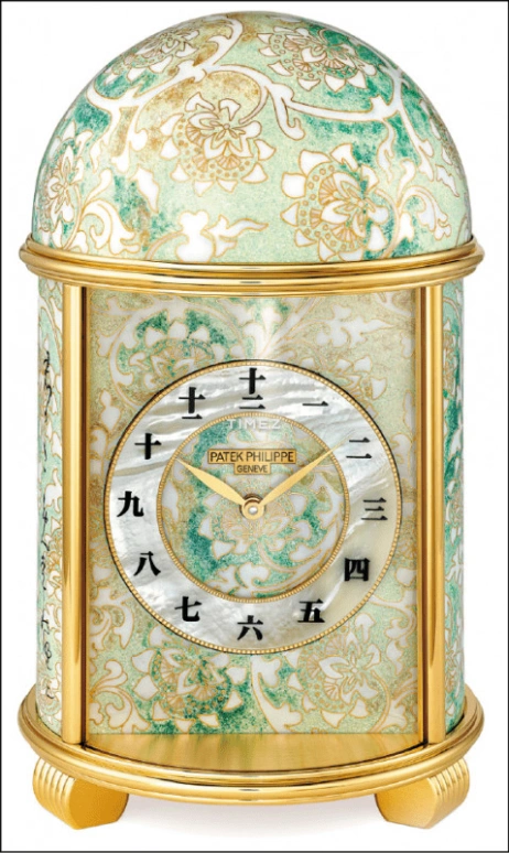 Patek Philippe,Dome Clocks ,Green,Multi-Color,Electromechanical,In-house Caliber,Green,Colorful,Enamel,20140M,20140M-001