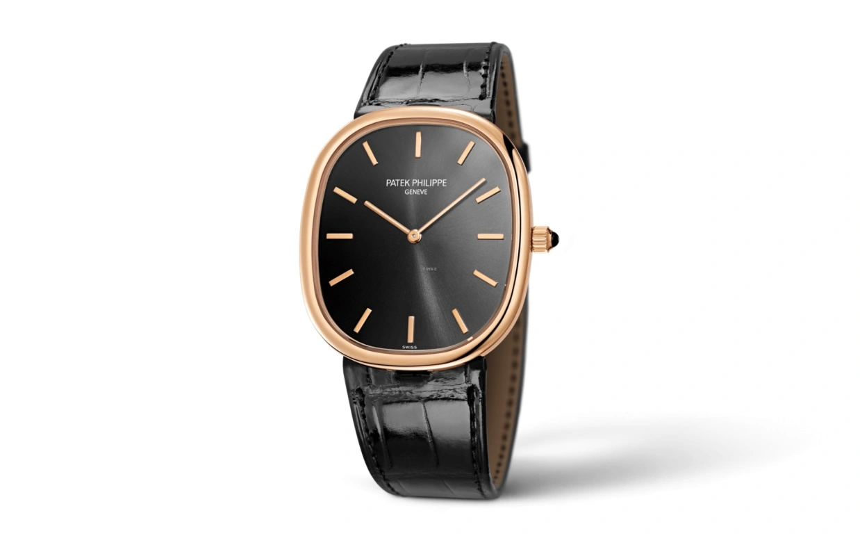 Patek Philippe,Golden Ellipse 34.50mm,34.50mm,Rose Gold,Black,Automatic,48hours,In-house Caliber,5738R,5738R-001