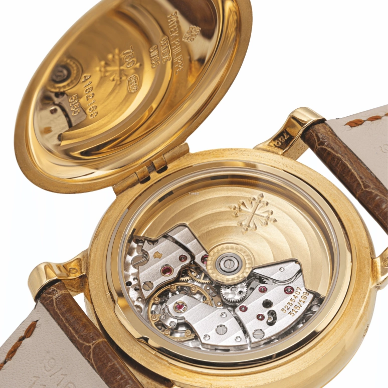 Patek Philippe,Complications 36mm,36mm,Yellow Gold,Silver White,Automatic,Moonphase,Annual Calendar,Month,Date,In-house Caliber,Sapphire,Crystal Glass,5150J,5150J-TiffanyCo