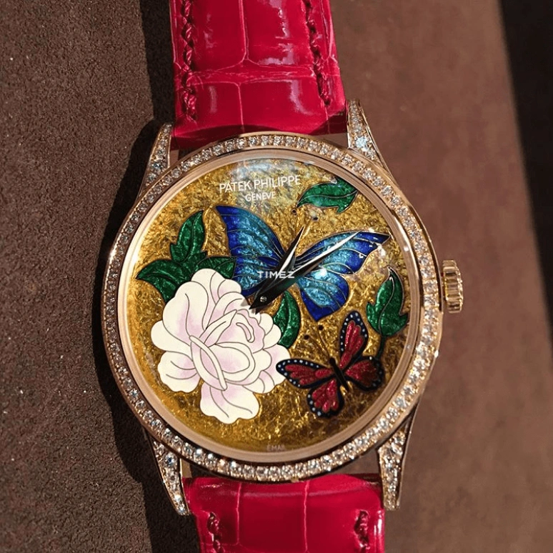 Patek Philippe,Calatrava 38mm,38mm,Rose Gold,Multi-Color,Yellow,Red,Blue,Automatic,48hours,In-house Caliber,5077,5077/100R-024