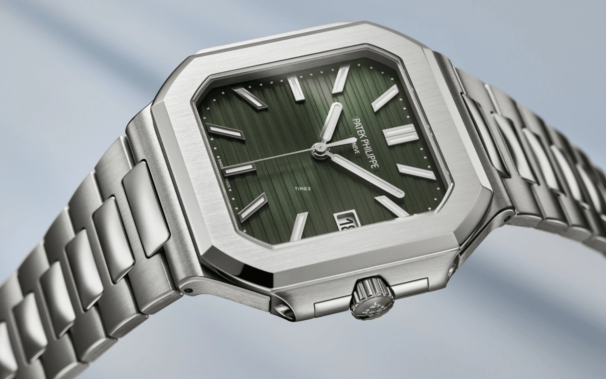 Patek Philippe,Cubitus 45mm,45mm,Stainless Steel,Green,Automatic,Day,45hours,Orlando Bloom,Jayson Tatum,Taco Jay,Orli,OB,5821,5821/1A-001