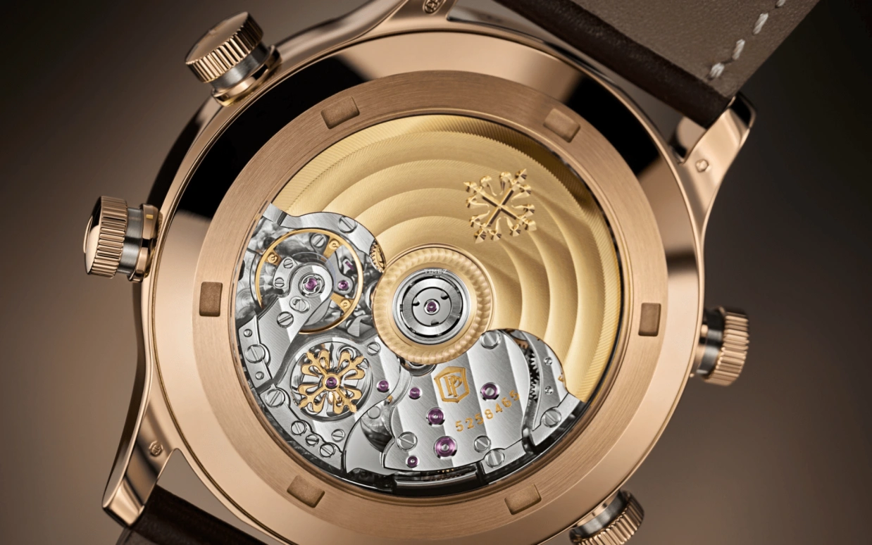 Patek Philippe,Grand Complications 42.20mm,42.20mm,Rose Gold,Grey,Automatic,Day,Dule Time,Alarm,Day / Night Indication,42-52hours,In-house Caliber,5520RG,5520RG-001