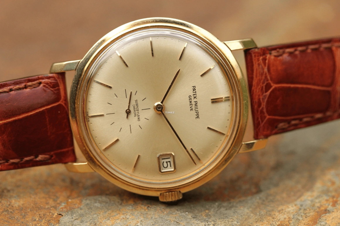 Patek Philippe,Calatrava 35mm,35mm,Yellow Gold,Silver,Automatic,Day,38hours,3445J Serpico y Laino