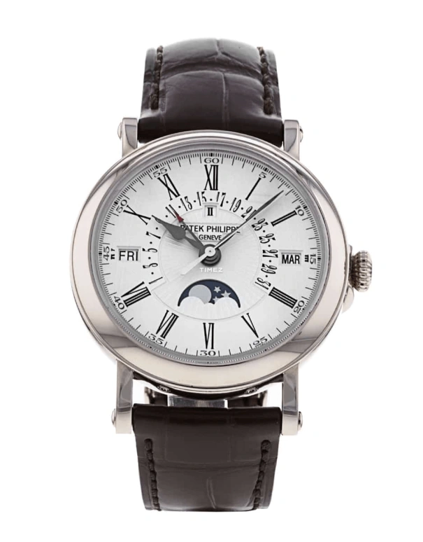Patek Philippe,Grand Complications 38mm,38mm,White Gold,Silver,Automatic,Moonphase,Perpetual Calendar,Leap Year,Month,45hours,In-house Caliber,5159G,5159G-001