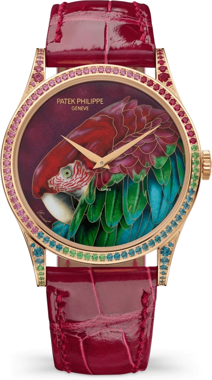 Patek Philippe,Calatrava 38mm,38mm,Rose Gold,Multi-Color,Purple,Green,Automatic,48hours,In-house Caliber,50772,50772/11R-001