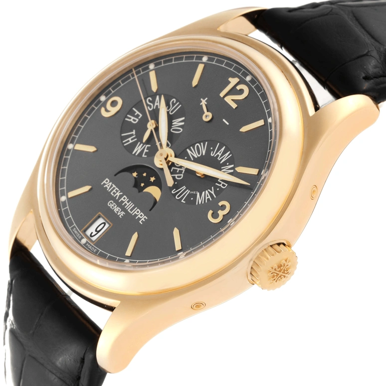 Patek Philippe,Complications 39mm,39mm,Yellow Gold,Grey,Automatic,Moonphase,Annual Calendar,Month,Date,45hours,In-house Caliber,5146J,5146J-010