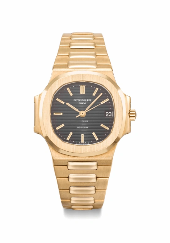 Patek Philippe,Nautilus 37mm,37mm,Yellow Gold,Black,Automatic,Day,In-house Caliber,3800,3800/1J-Gubelin