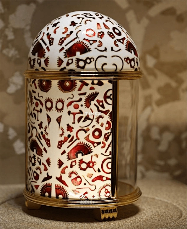 Patek Philippe,Dome Clocks ,White,Red,Electromechanical,In-house Caliber,Red,White,Enamel,10034M,10034M-001 Red