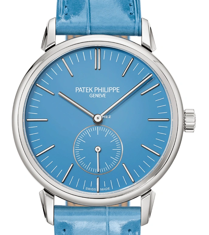 Patek Philippe,Calatrava 36mm,36mm,White Gold,Blue,Handwound,44hours,In-house Caliber,6127G,6127G-010