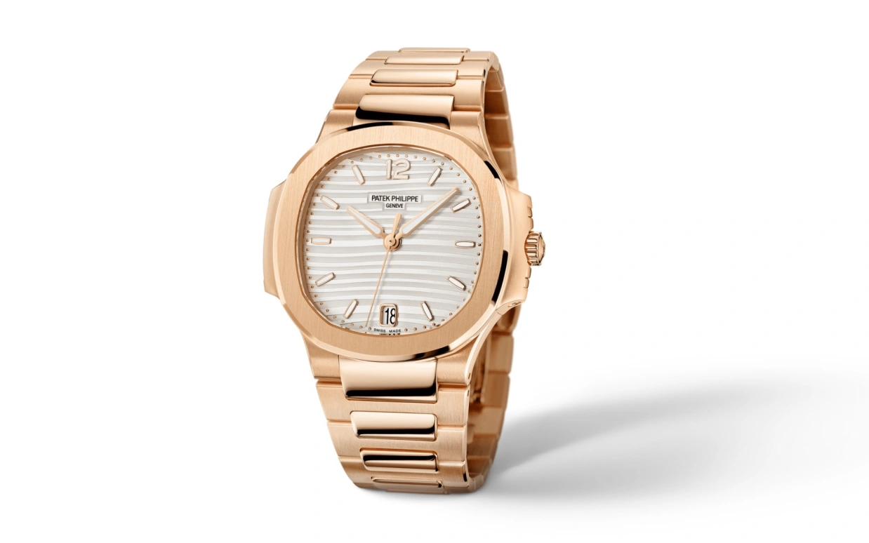 Patek Philippe,Nautilus 35.20mm,35.20mm,Rose Gold,Rose,White,Automatic,Day,45hours,Romeo James Beckham,7118,7118/1R-001