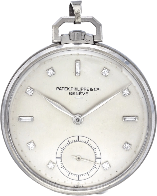 Patek Philippe,Pocket Watches 44mm,44mm,Platinum,White,Handwound,42hours,In-house Caliber,600P