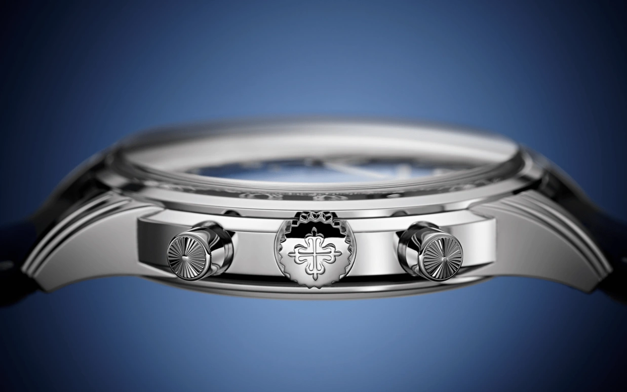Patek Philippe,Complications 41mm,41mm,White Gold,Blue,Handwound,Chronograph,Column Wheel,5172G,5172G-001
