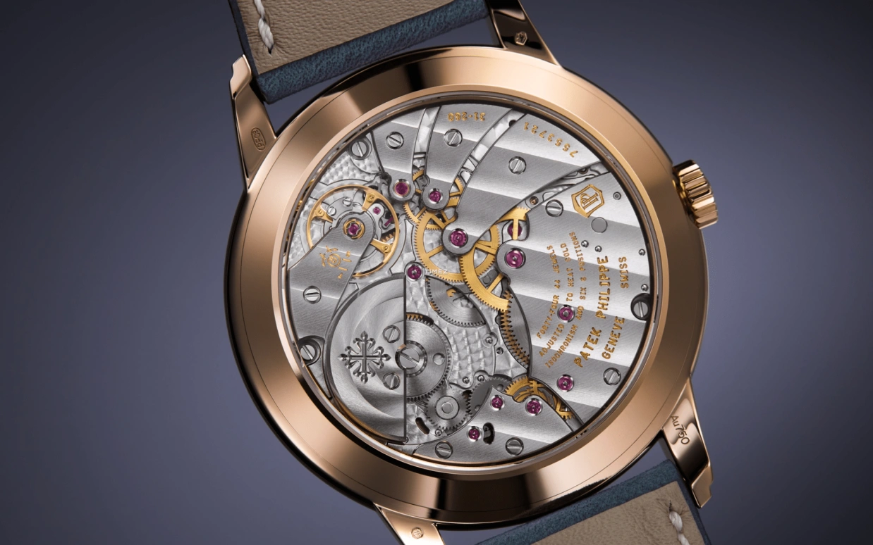 Patek Philippe,Complications 42mm,42mm,Rose Gold,Blue,Automatic,Dule Time,48hours,5224R,5224R-001