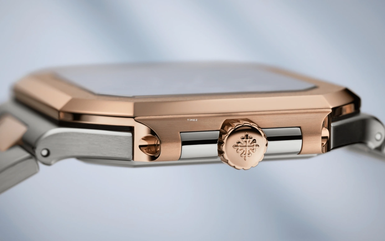 Patek Philippe,Cubitus 45mm,45mm,Stainless Steel,Rose Gold,Blue,Automatic,Day,45hours,5821,5821/1AR-001