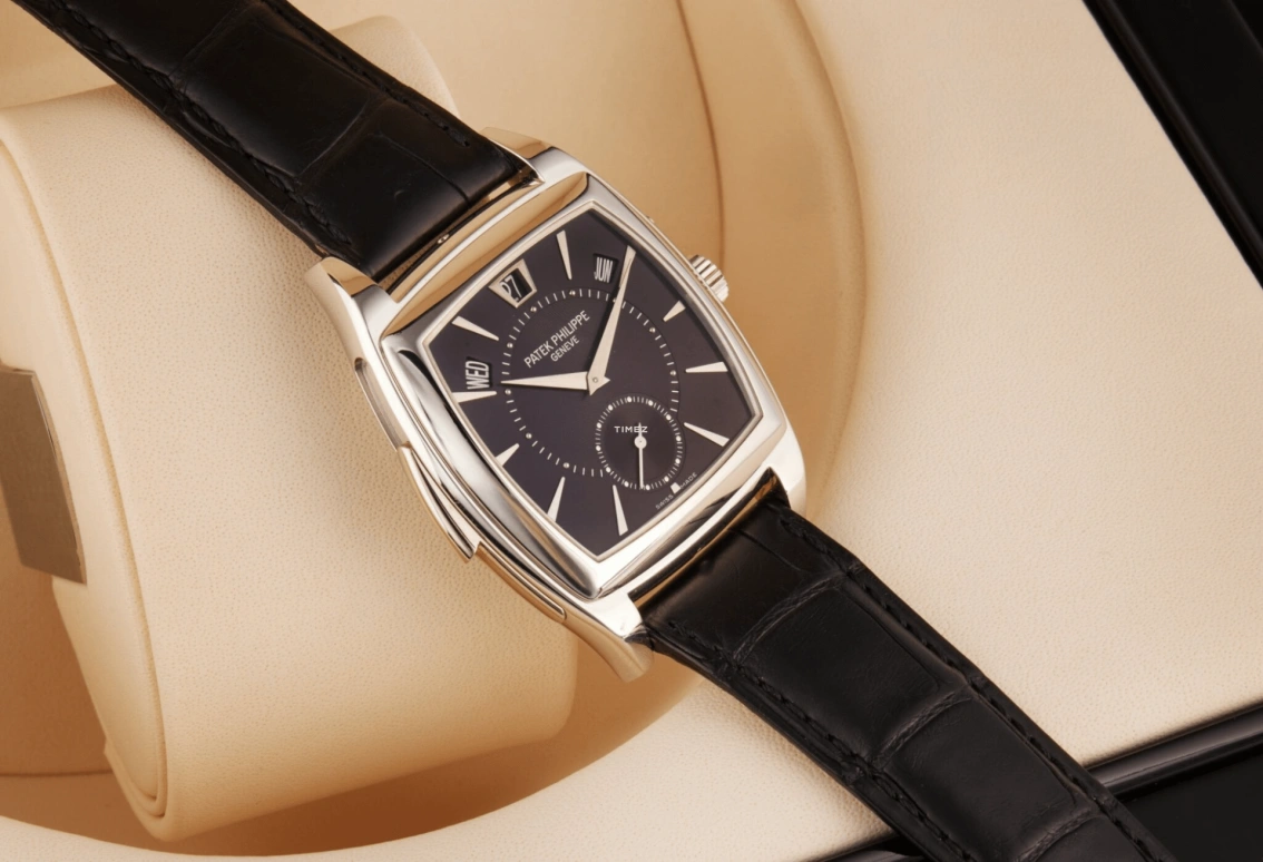 Patek Philippe,Grand Complications 38x51mm,38x51mm,Platinum,Black,Automatic,Annual Calendar,Month,Date,Day,48hours,In-house Caliber,5033P,5033P-012