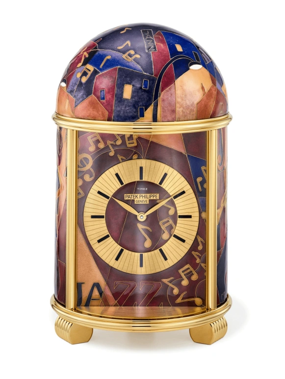 Patek Philippe,Dome Clocks ,Multi-Color,Gold,Purple,Electromechanical,In-house Caliber,Red,Purple,Enamel,20105M,20105M-001