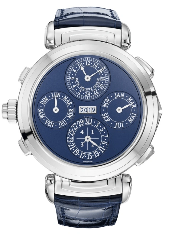 Patek Philippe,Grand Complications 47.40mm,47.40mm,White Gold,Blue,Handwound,Moonphase,Perpetual Calendar,Leap Year,Month,72hours,In-house Caliber,Mark Robert Michael Wahlberg,Mark Wahlberg,Marky Mark,6300G,6300G-010