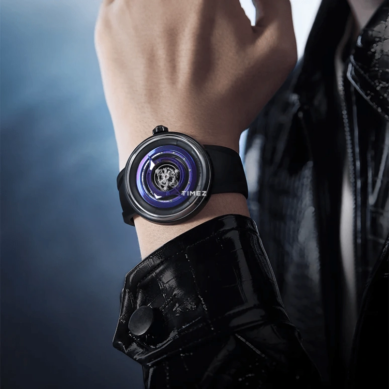 Peacock,Black Hole 43.50mm,43.50mm,Titanium,Dual,Black,Purple,Handwound,Tourbillon,120hours,PBG00201,PBG00201.02