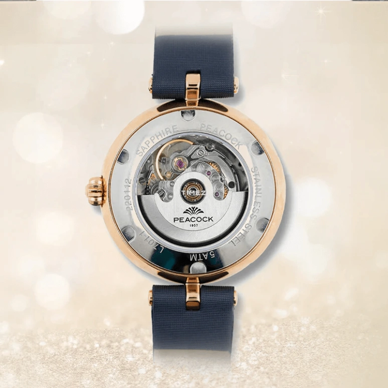 Peacock,Exquisite 28.30mm,28.30mm,Stainless Steel,Black,Blue,Automatic,36hours,In-house Caliber,L701,L701-1