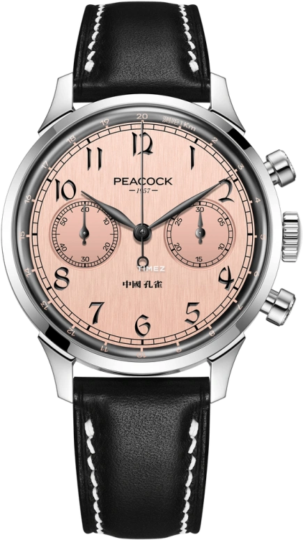 Peacock,Perfection Classic 38.50mm,38.50mm,Stainless Steel,Salmon,Handwound,38hours,In-house Caliber,PCG0201,PCG0201.02