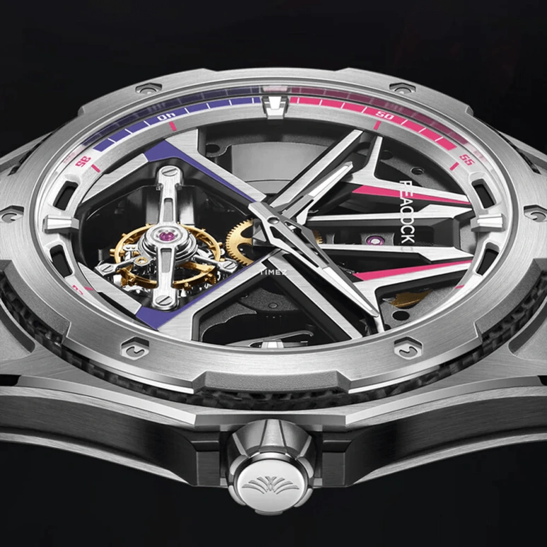 Peacock,Top Racing 45mm,45mm,Stainless Steel,Silver,Handwound,Tourbillon,45hours,PAG0103,PAG0103.01