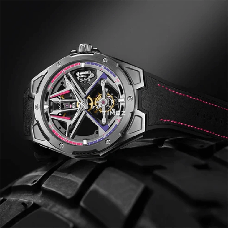 Peacock,Top Racing 45mm,45mm,Stainless Steel,Silver,Handwound,Tourbillon,45hours,PAG0103,PAG0103.01