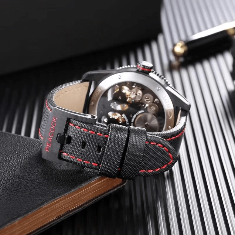 Peacock,Other 45mm,45mm,Carbon,Skeleton,Handwound,Tourbillon,Sapphire,Crystal Glass,P531,P531-4-04