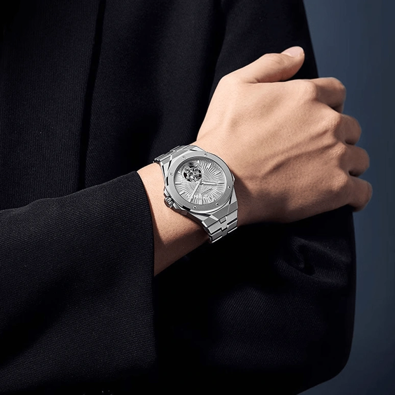 Peacock,Explore 40mm,40mm,Stainless Steel,Silver White,Handwound,Tourbillon,48hours,PCG0301,PCG0301.01