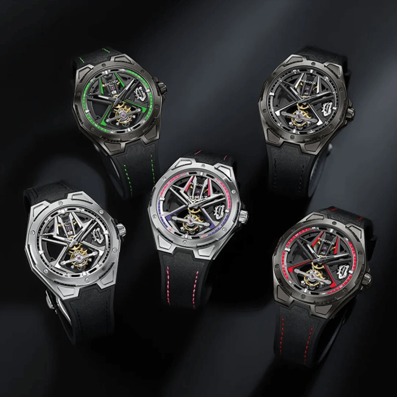 Peacock,Top Racing 45mm,45mm,aerospace steel,Silver,Multi-Color,Handwound,Tourbillon,45hours,PDG0102,PDG0102.06