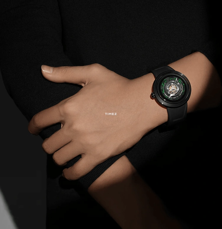 Peacock,Black Hole 46mm,46mm,Stainless Steel,Black,Green,Handwound,Tourbillon,120hours,PBG0101,PBG0101.01