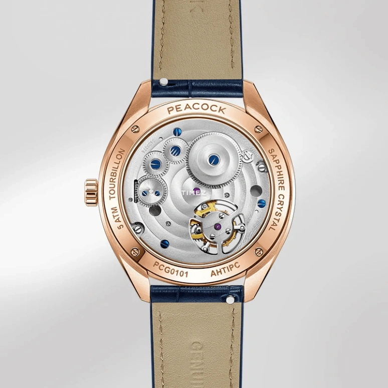 Peacock,Classic-Grandeur 43mm,43mm,Stainless Steel,Blue,Handwound,Tourbillon,48hours,PCG0101,PCG0101.01