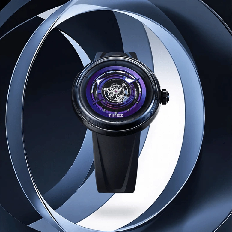Peacock,Black Hole 43.50mm,43.50mm,Titanium,Dual,Black,Purple,Handwound,Tourbillon,120hours,PBG00201,PBG00201.02