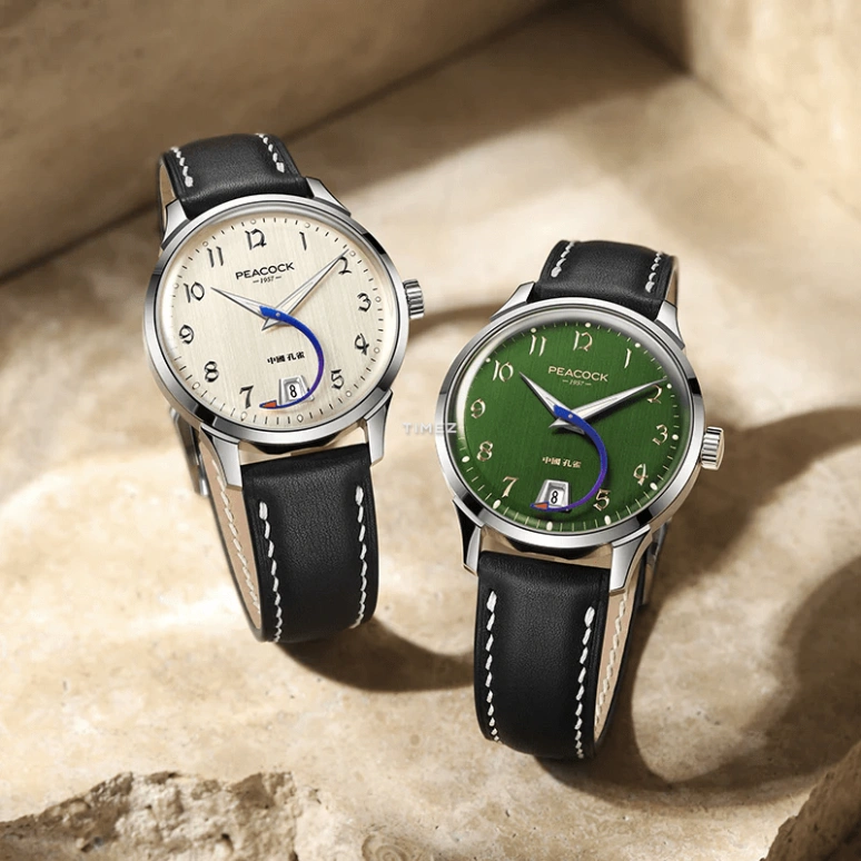 Peacock,Treasured 38.50mm,38.50mm,Stainless Steel,Cream,Automatic,Day,38hours,PCG0202,PCG0202.01