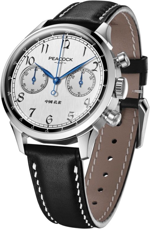 Peacock,Perfection Classic 38.50mm,38.50mm,Stainless Steel,Silver,Handwound,Chronograph,38hours,PCG0201,PCG0201.01