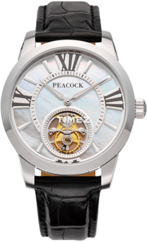 Peacock,Treasured 43mm,43mm,Stainless Steel,White,Handwound,Tourbillon,In-house Caliber,P503,P503-1