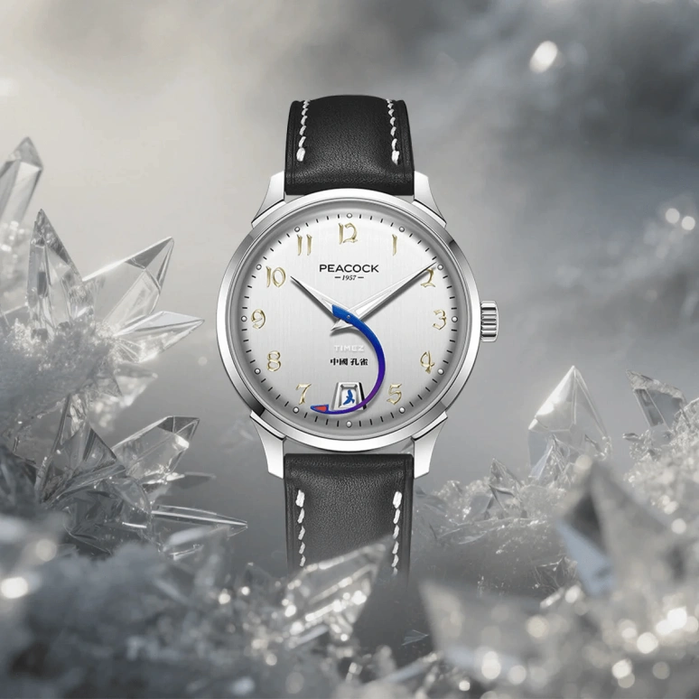 Peacock,Treasured 38.50mm,38.50mm,Stainless Steel,Silver,Automatic,Day,38hours,PCG0202,PCG0202.03