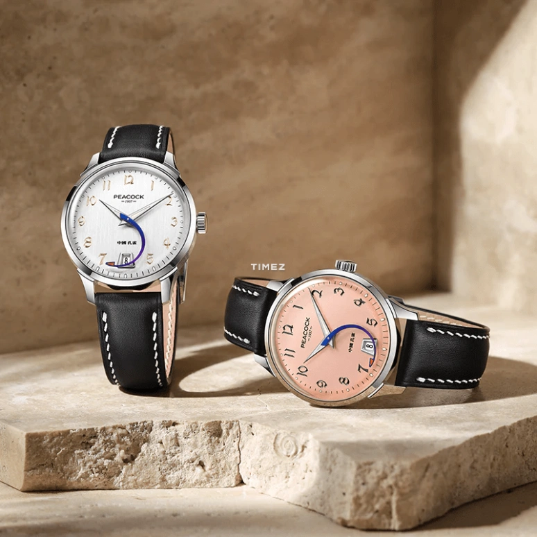 Peacock,Treasured 38.50mm,38.50mm,Stainless Steel,Pink,Automatic,Day,38hours,PCG0202,PCG0202.02