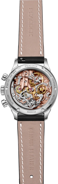 Peacock,Perfection Classic 38.50mm,38.50mm,Stainless Steel,Silver,Handwound,Chronograph,38hours,PCG0201,PCG0201.01