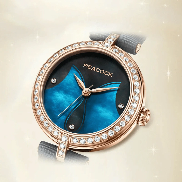 Peacock,Exquisite 28.30mm,28.30mm,Stainless Steel,Black,Blue,Automatic,36hours,In-house Caliber,L701,L701-1