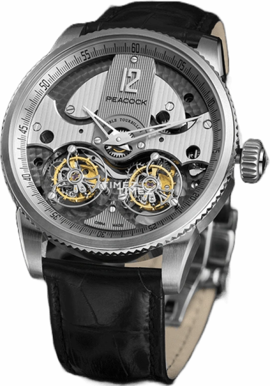 Peacock,Other 43mm,43mm,Stainless Steel,Grey,Handwound,Tourbillon,Sapphire,Crystal Glass,P531,P531-3