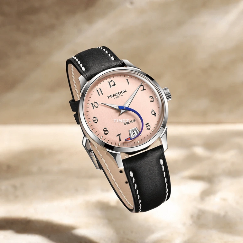 Peacock,Treasured 38.50mm,38.50mm,Stainless Steel,Pink,Automatic,Day,38hours,PCG0202,PCG0202.02